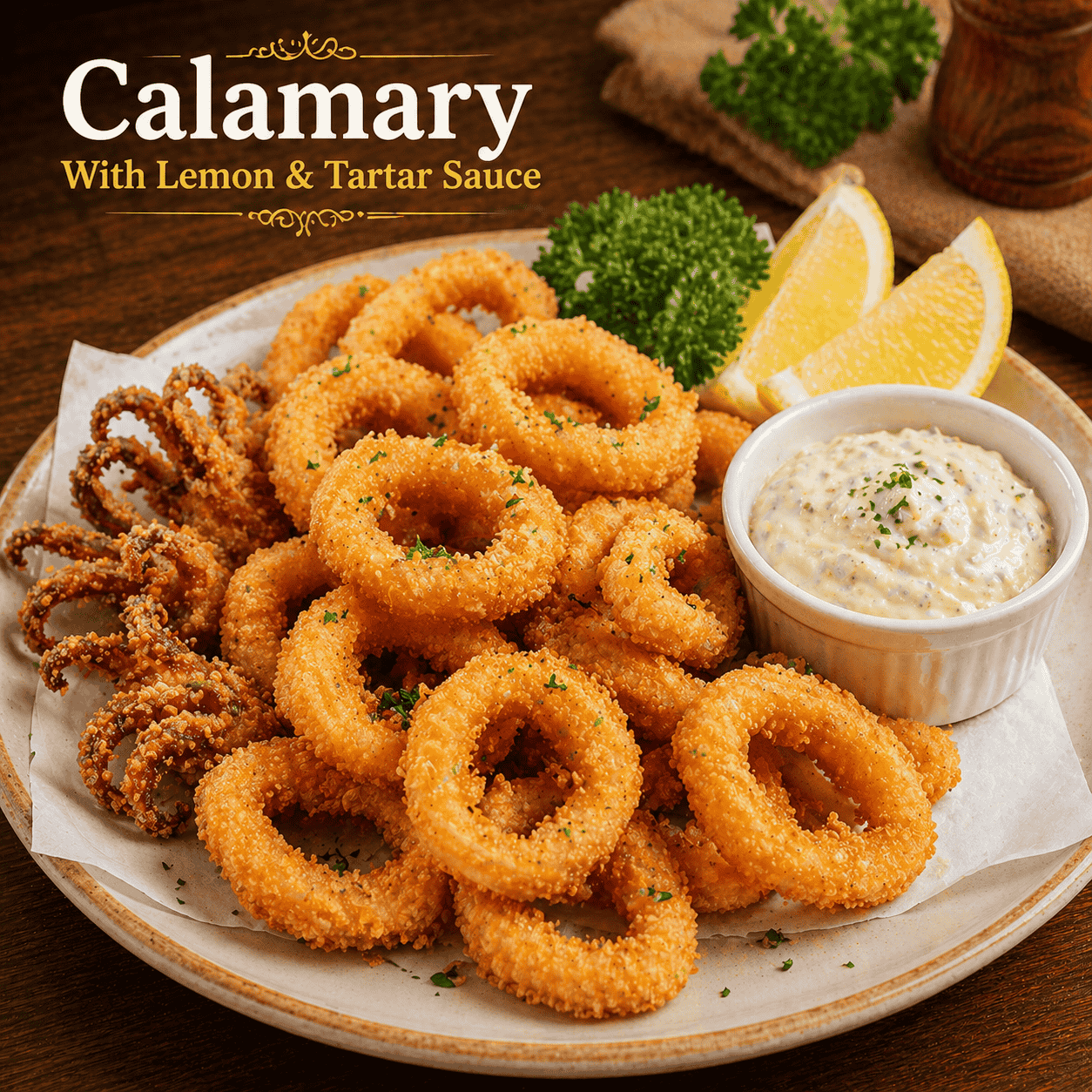 Calamary With Lemon & Tartar Sauce Kopi-Q